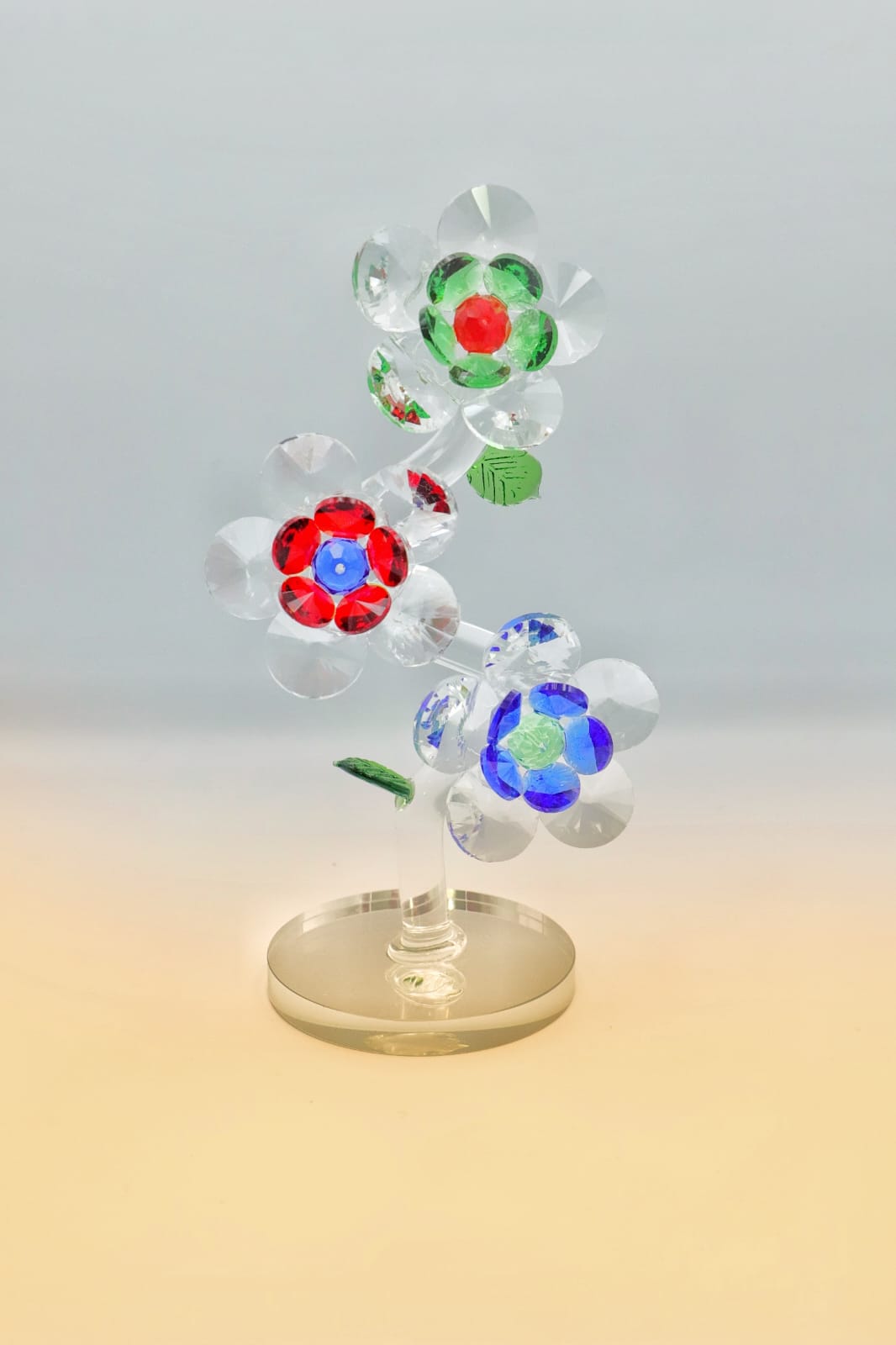 3 flowers crystal - Decor