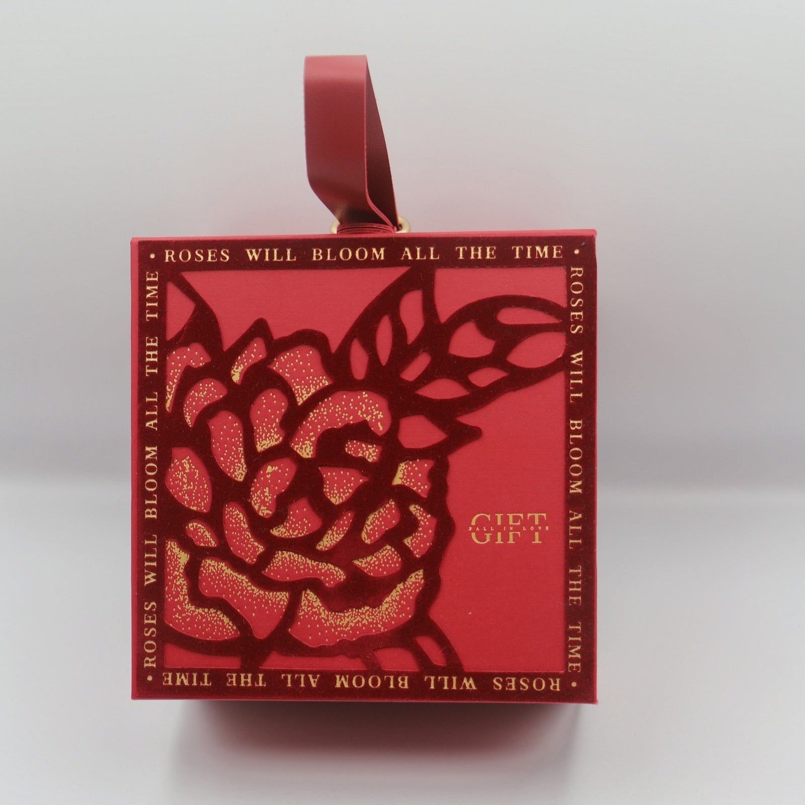 Floral gift box - 2 COLOR VARIANTS - Red - Gift box