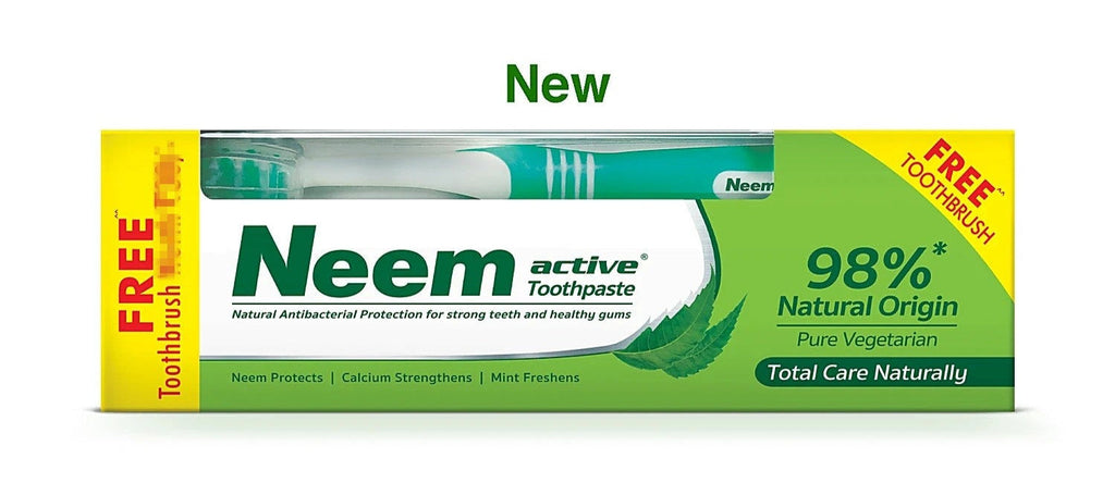 Neem active toothpaste 150G with free toothbrush pack of 12 - Beauty