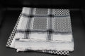Traditional Arabian Men Scarves - (Keffiyeh) Palestinian style - Black and white - clothing